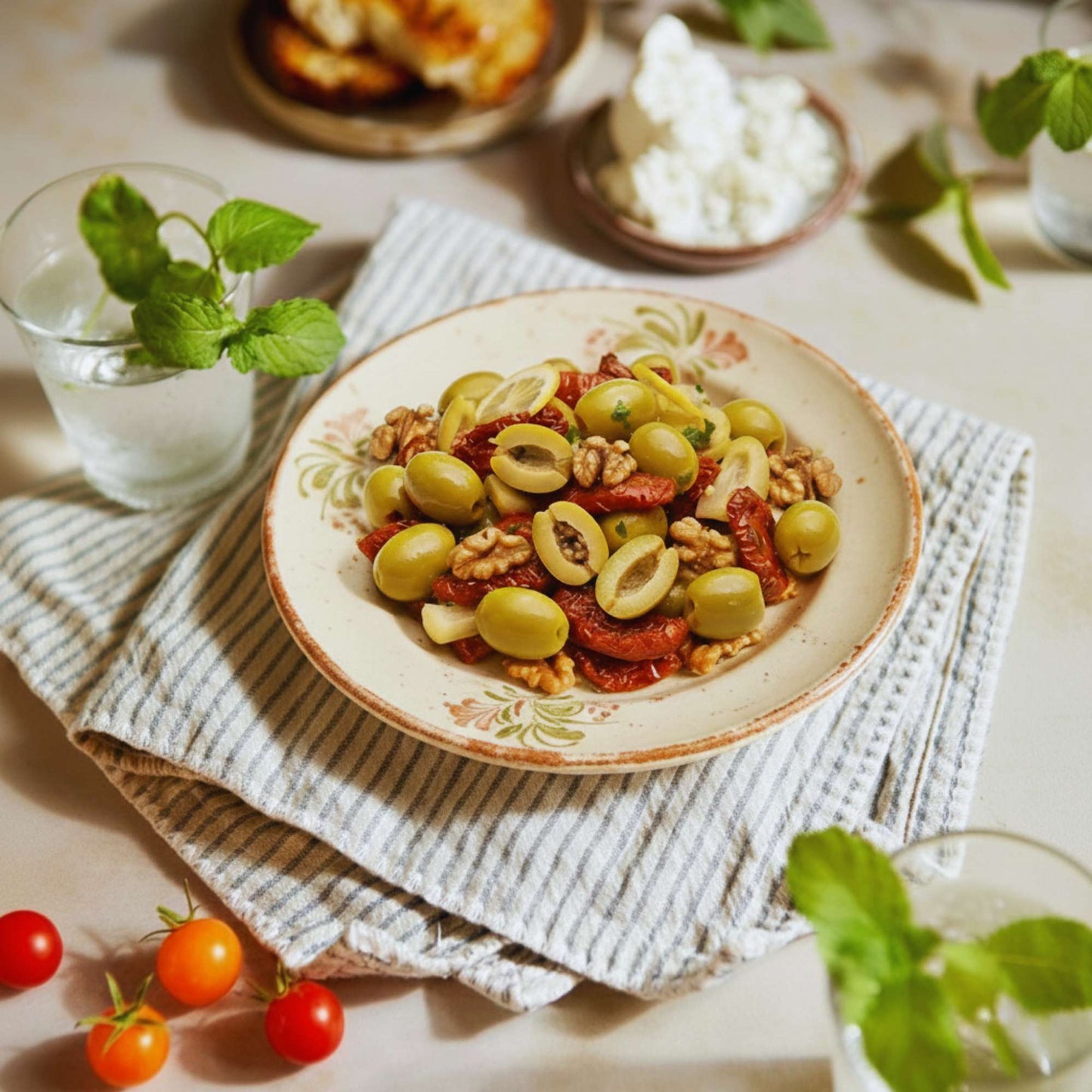 Mediterrane gemengde olijvensalade