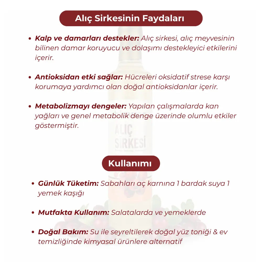 Organik Alıç Sirkesi - 500 ml Biawen