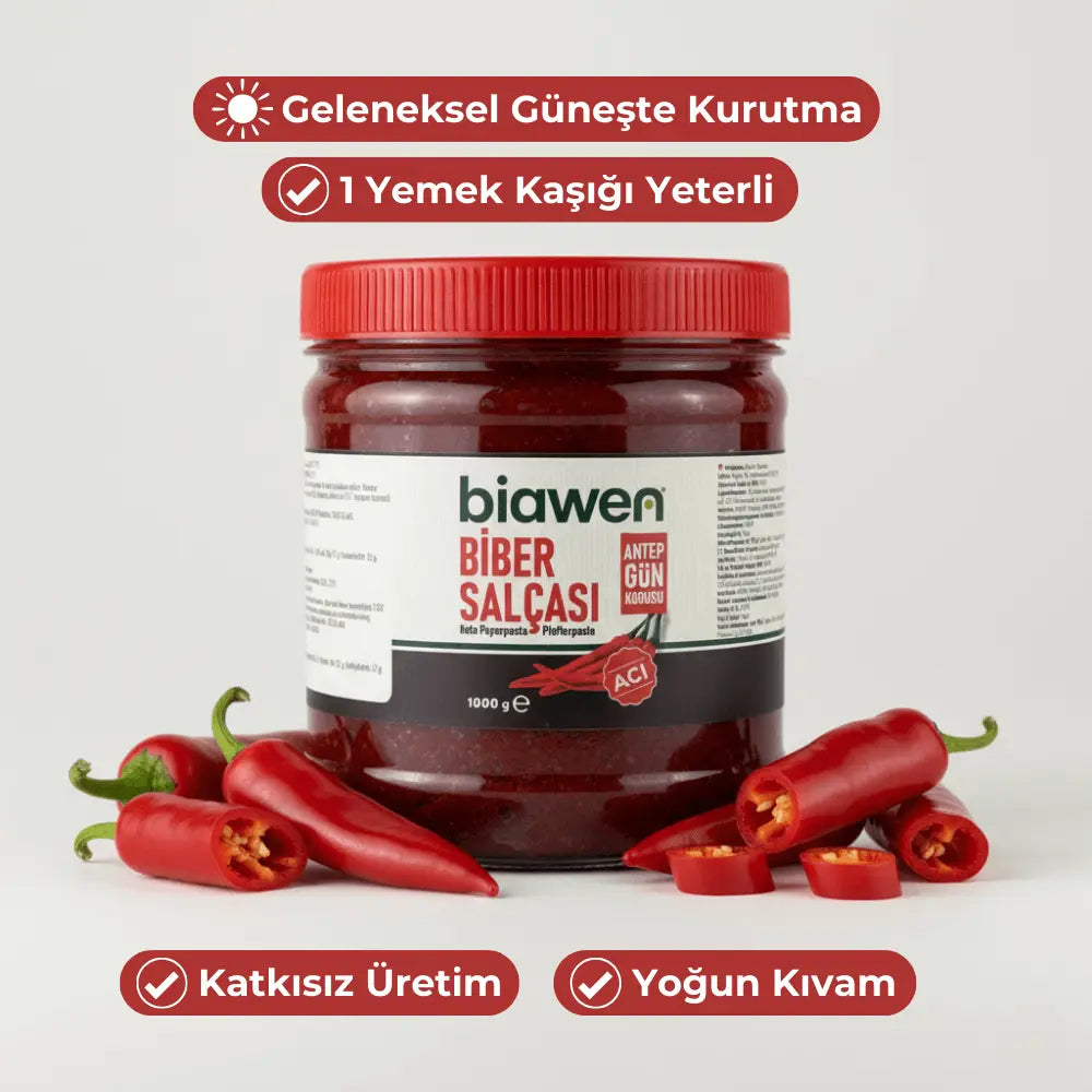 Gün Kurusu Antep Acı Biber Salçası 1 kg Biawen