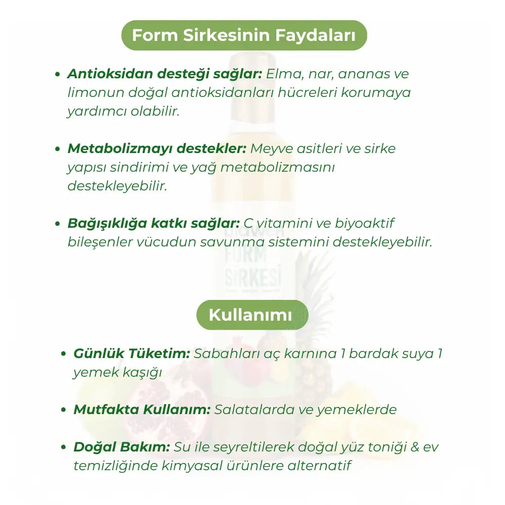 Organik Form Sirkesi - 500 ml Biawen