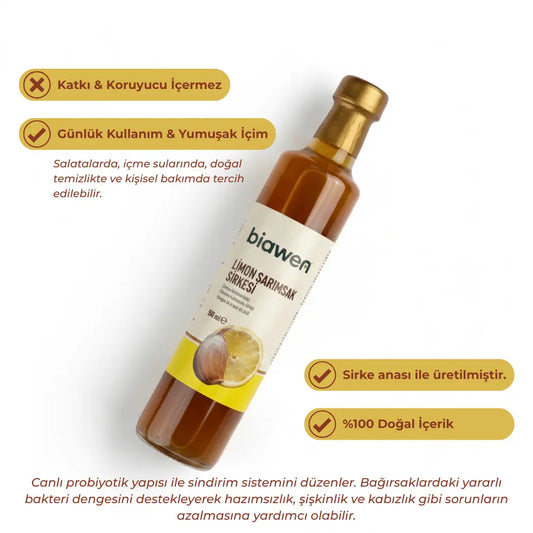Organik Limon & Sarımsak Sirkesi - 500 ml Biawen
