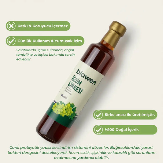 Organik Üzüm Sirkesi - 500 ml Biawen