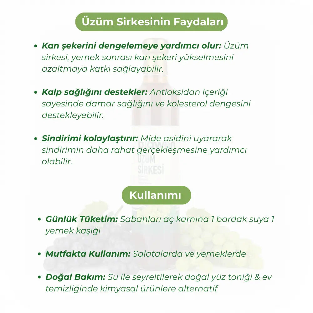 Organik Üzüm Sirkesi - 500 ml Biawen