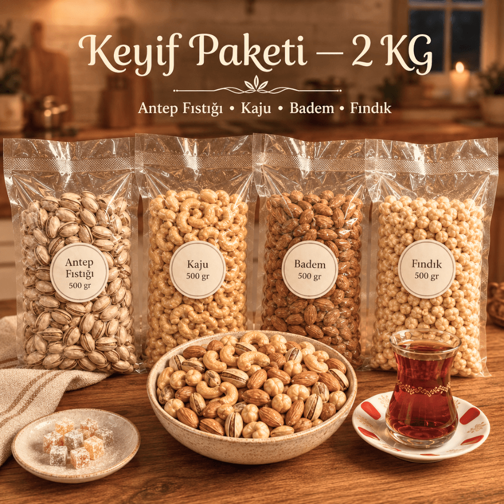 Keyif Paketi Karışık Kuruyemiş — 2 KG Biawen