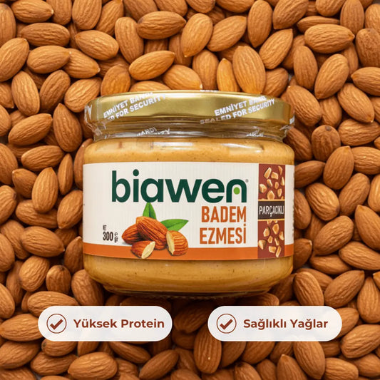 Parçacıklı Badem Ezmesi (%50 Badem) Biawen