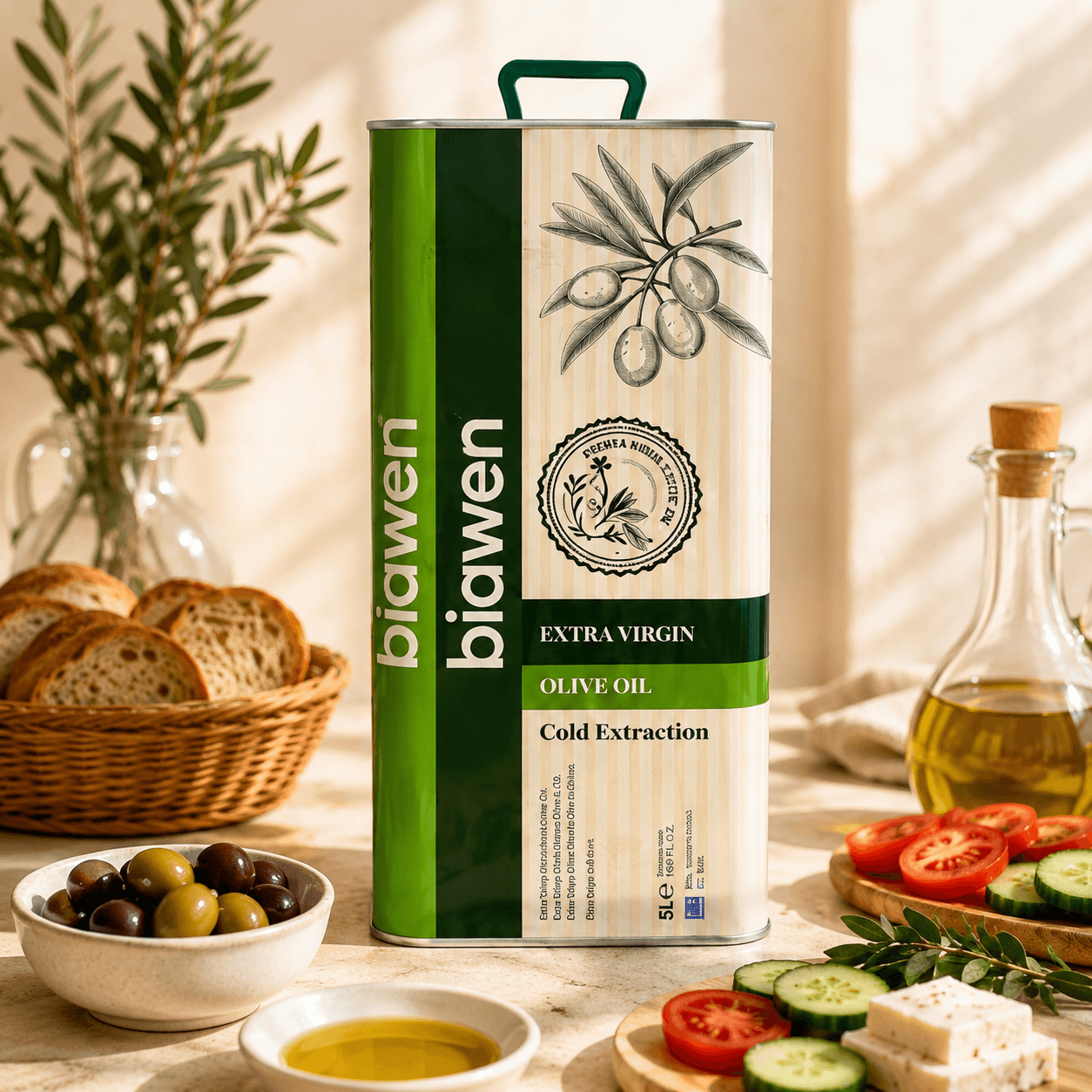 Premium Soğuk Sıkım Extra Virgin Zeytinyağı Biawen