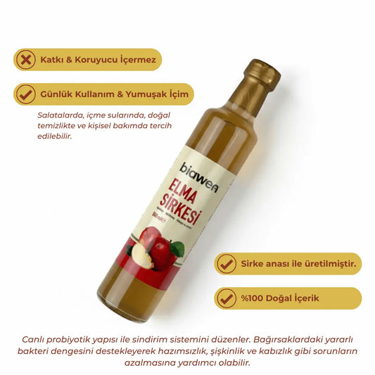 Organik Elma Sirkesi - 500 ml Biawen