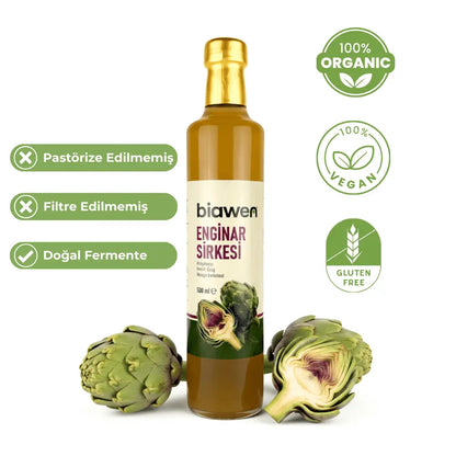 Organik Enginar Sirkesi - 500 ml Biawen