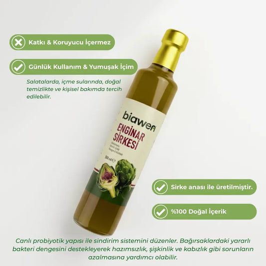 Organik Enginar Sirkesi - 500 ml Biawen