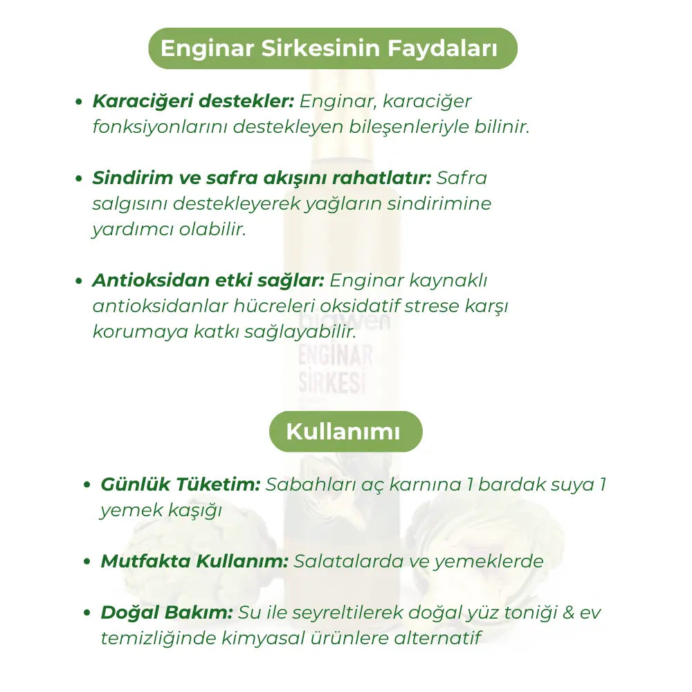 Organik Enginar Sirkesi - 500 ml Biawen