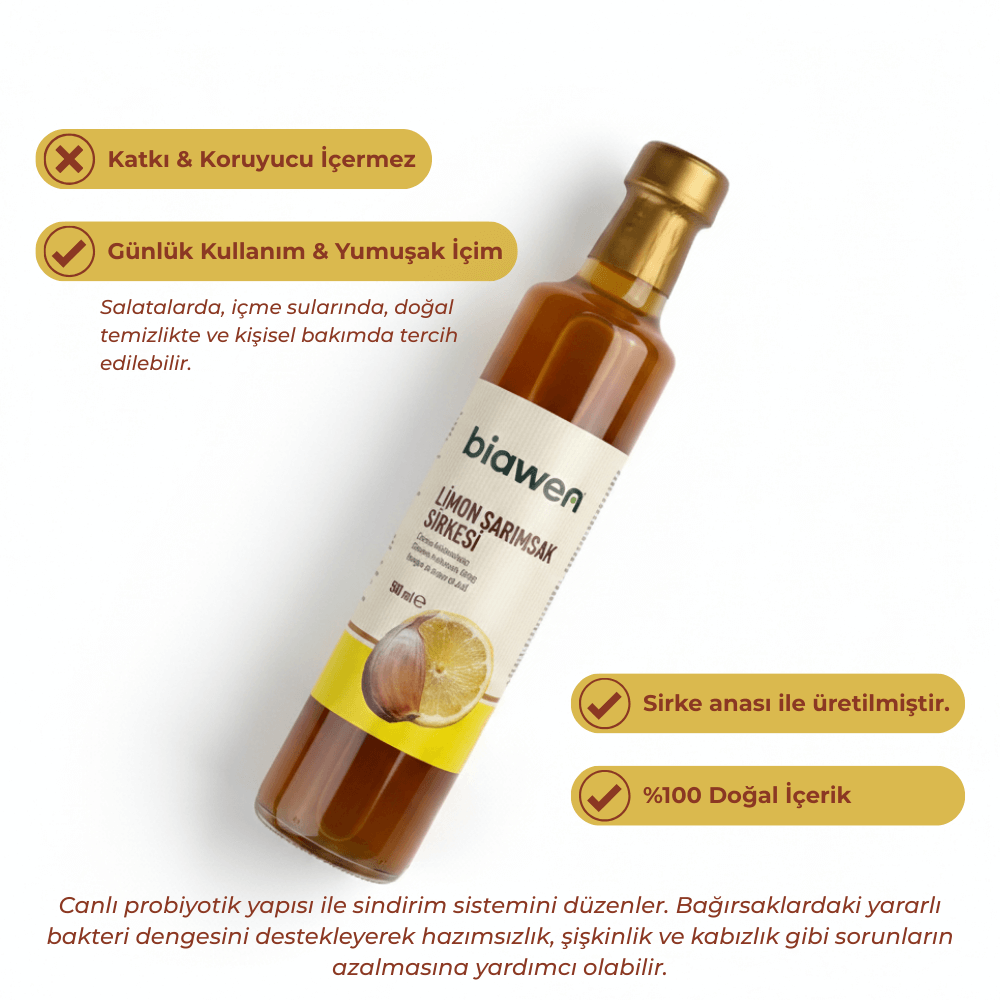 Organik Limon & Sarımsak Sirkesi - 500 ml